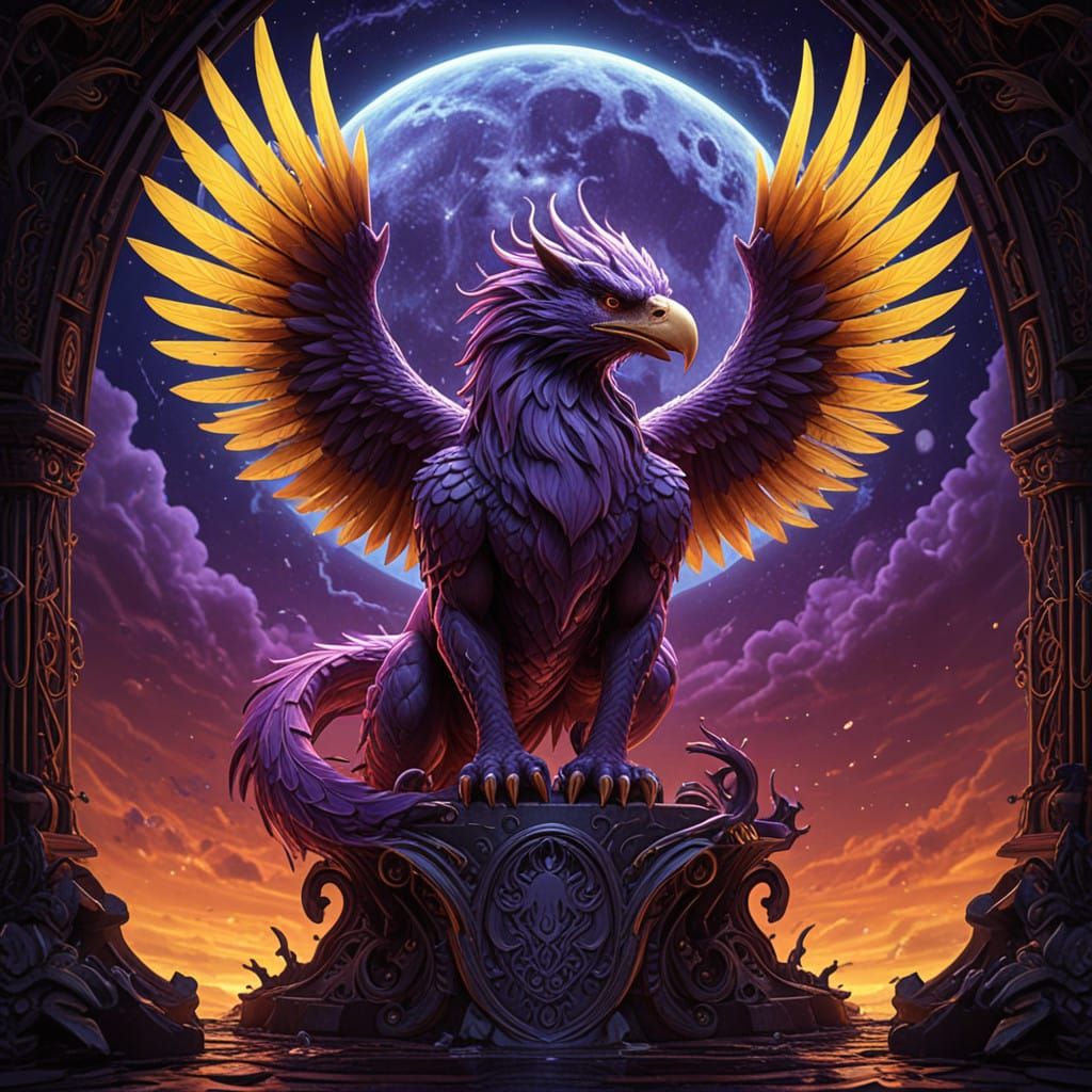 Epic Mythical Creature in Dark Fantasy Art Style