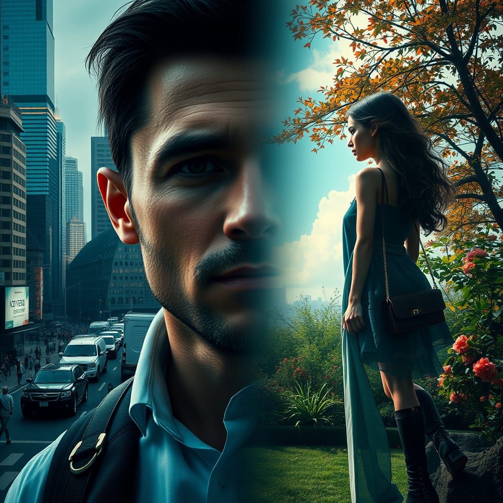 Man and Woman Composite in Detailed Matte Painting