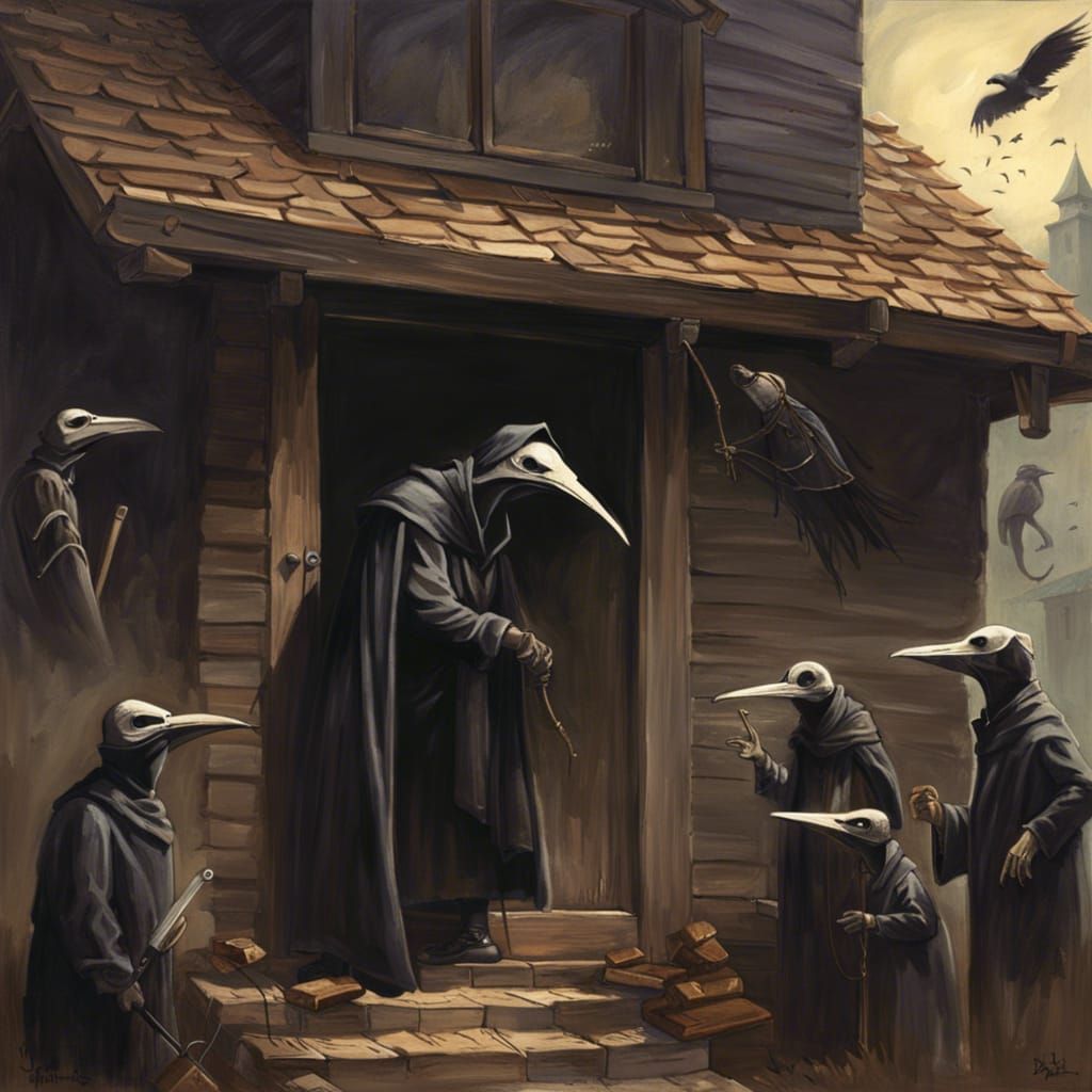 Sinister Plague Doctor Wall Sealing House