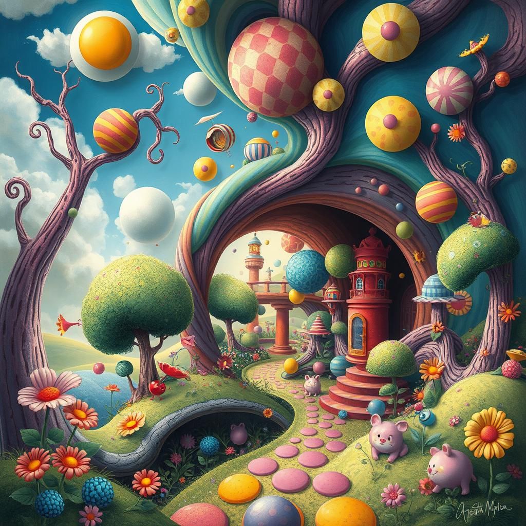 Whimsical Portal to a Chaotic Fantasy Land