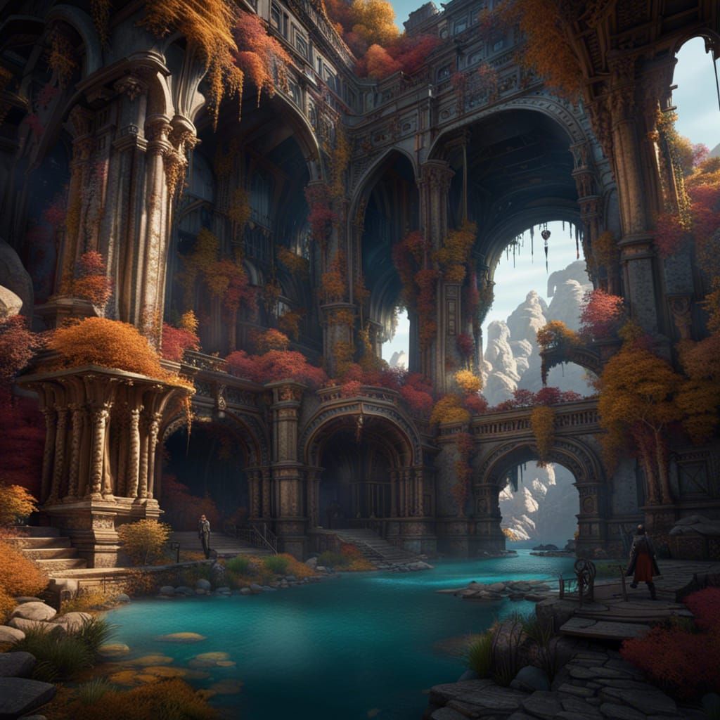 Fantastical Matte Painting in Deep Color