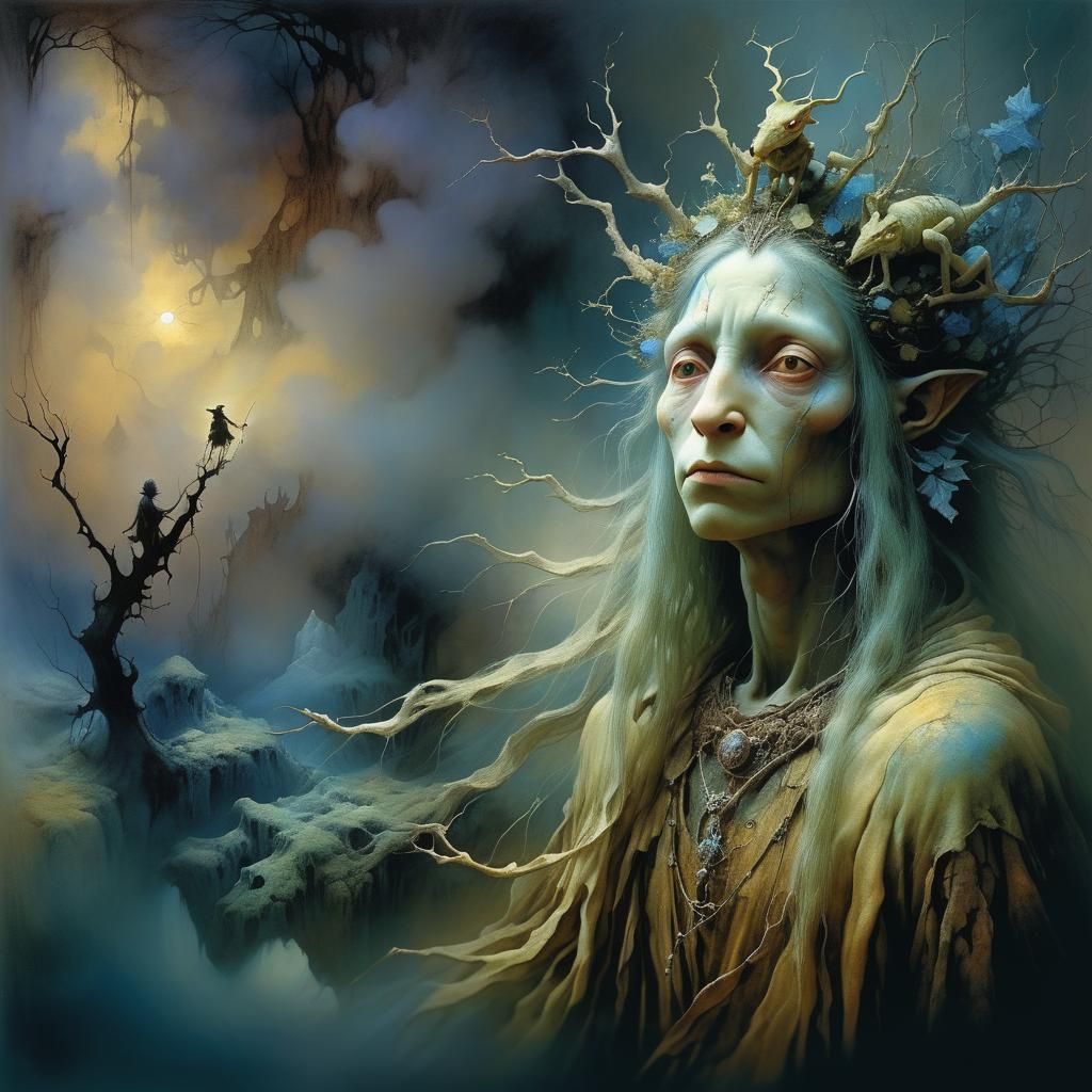 Ethereal Dark Fantasy Character Portrait