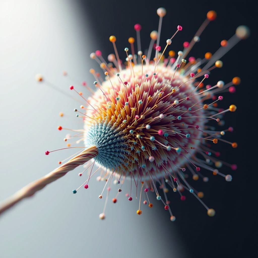 Magnified Thread in Hyper-Realistic 3D Render