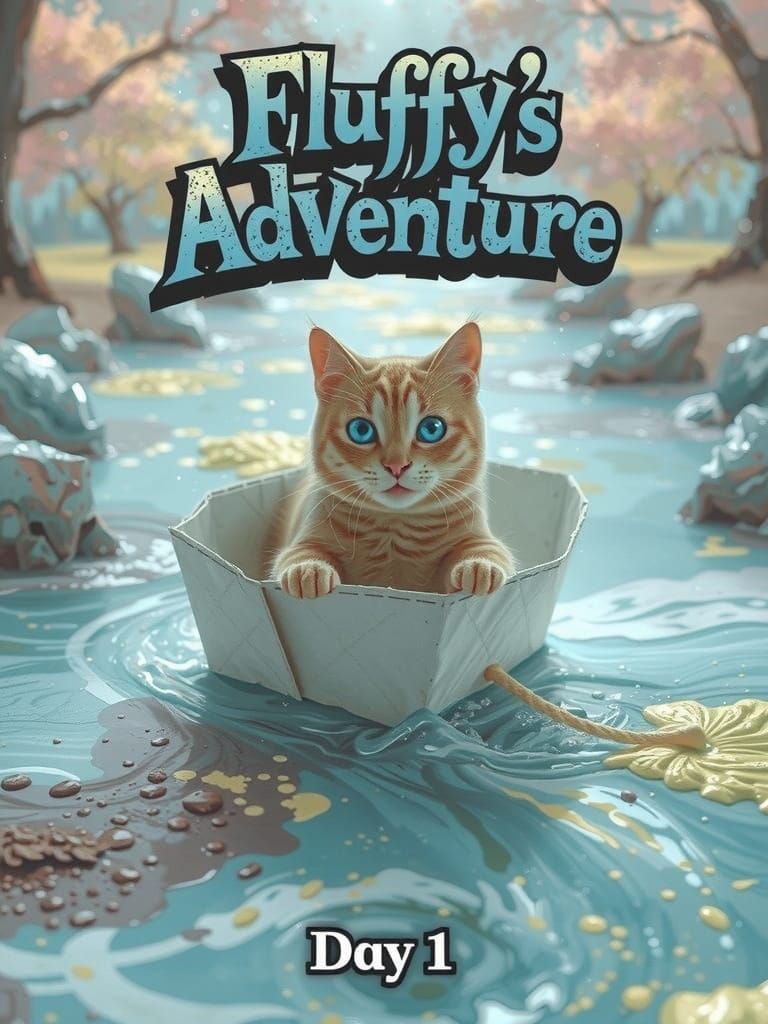A charming short-haired beige cat with ice blue eyes sits in...