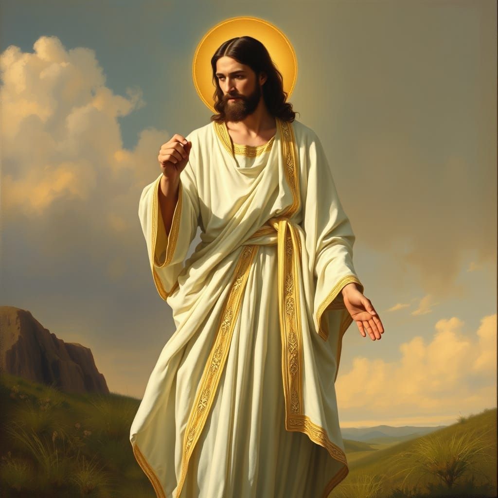 Jésus in Ethereal Chiaroscuro