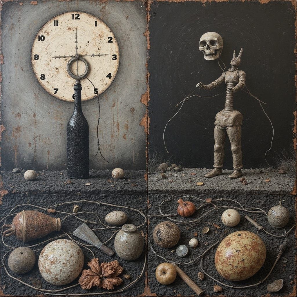 Surreal Package Inspired by Ernst, Rauschenberg, and Duchamp