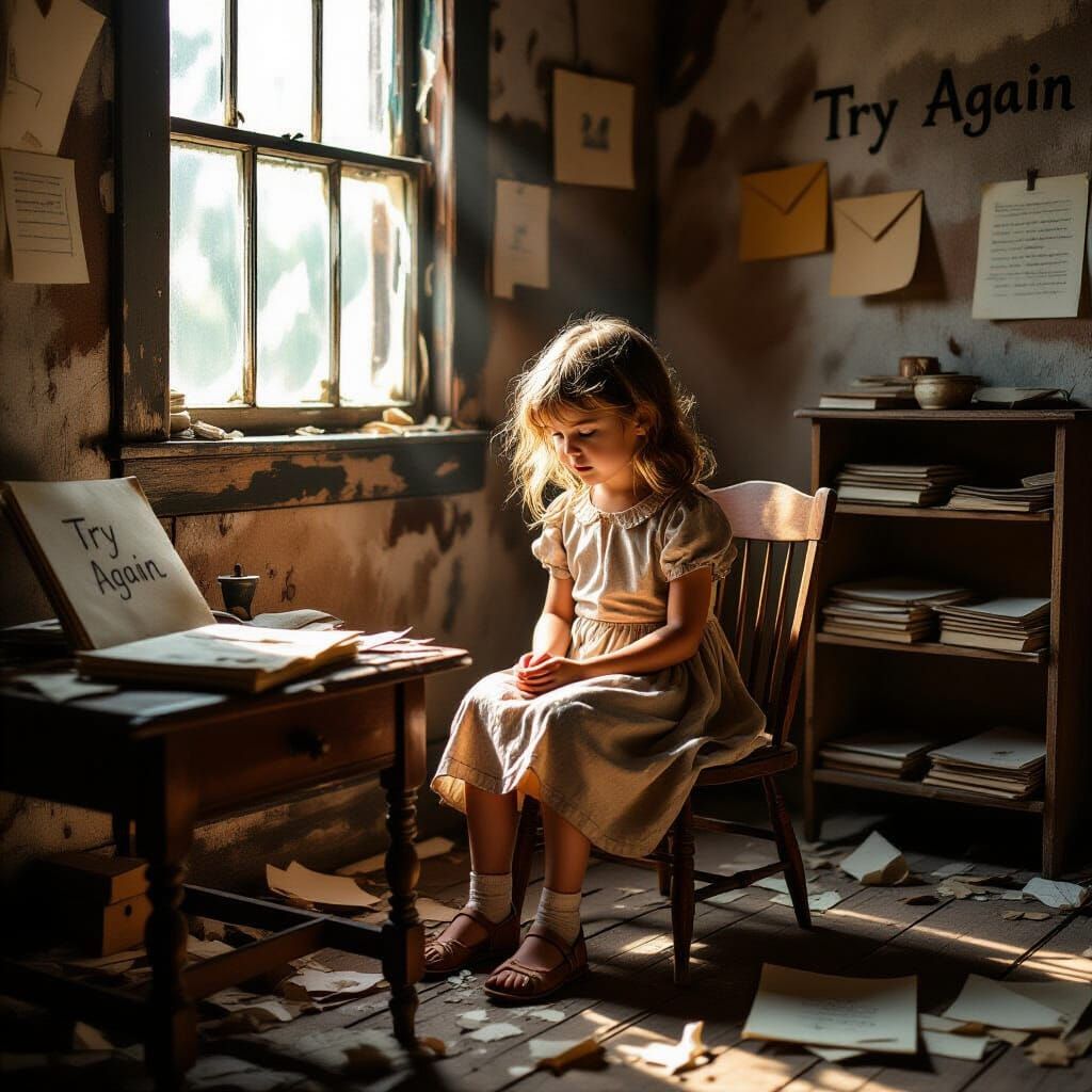 Girl in Abandoned Room: Poetic Realism in Soft Light