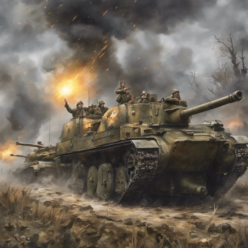 Steel Commanders Lead Armored Assault on Battlefield