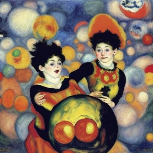 Spherical Clowns Perform in Spherical Circus, Impressionisti...