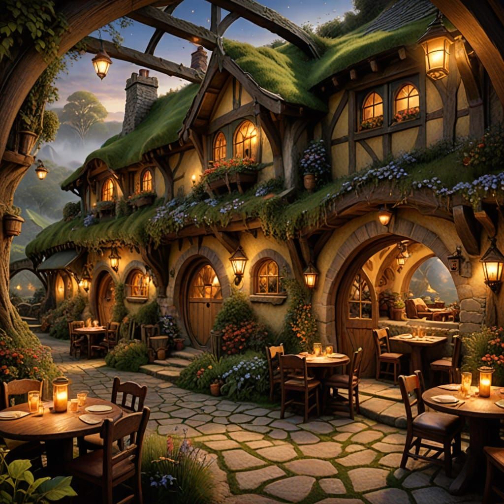 Enchanted Hobbit Night Cafe: Cozy Fantasy Gathering in the S...