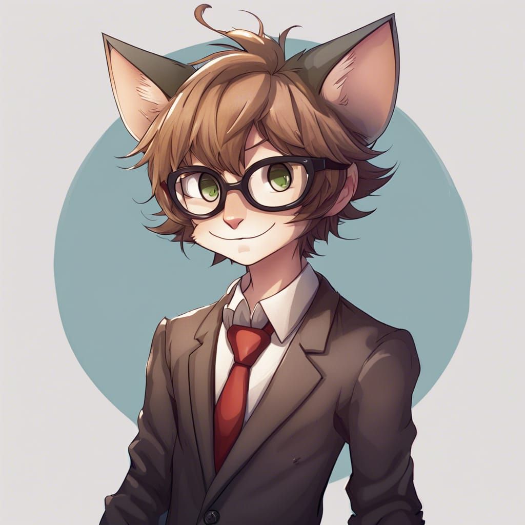 Cat Boy Teacher Character Concept