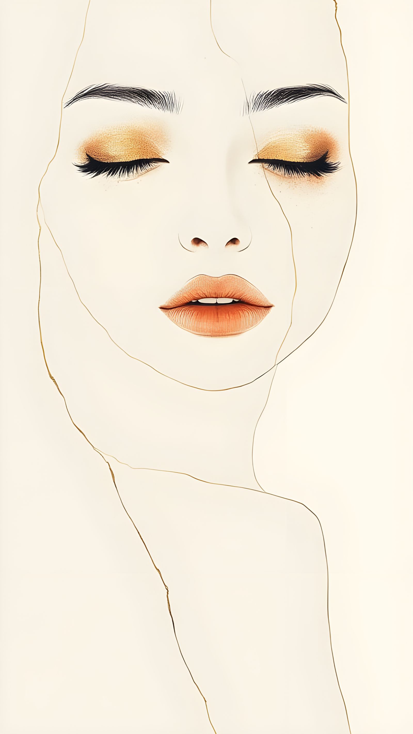 Minimalist Portrait in Geometric Vector Art Style