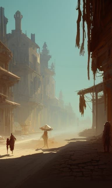 Desert Ghost Town Concept Art