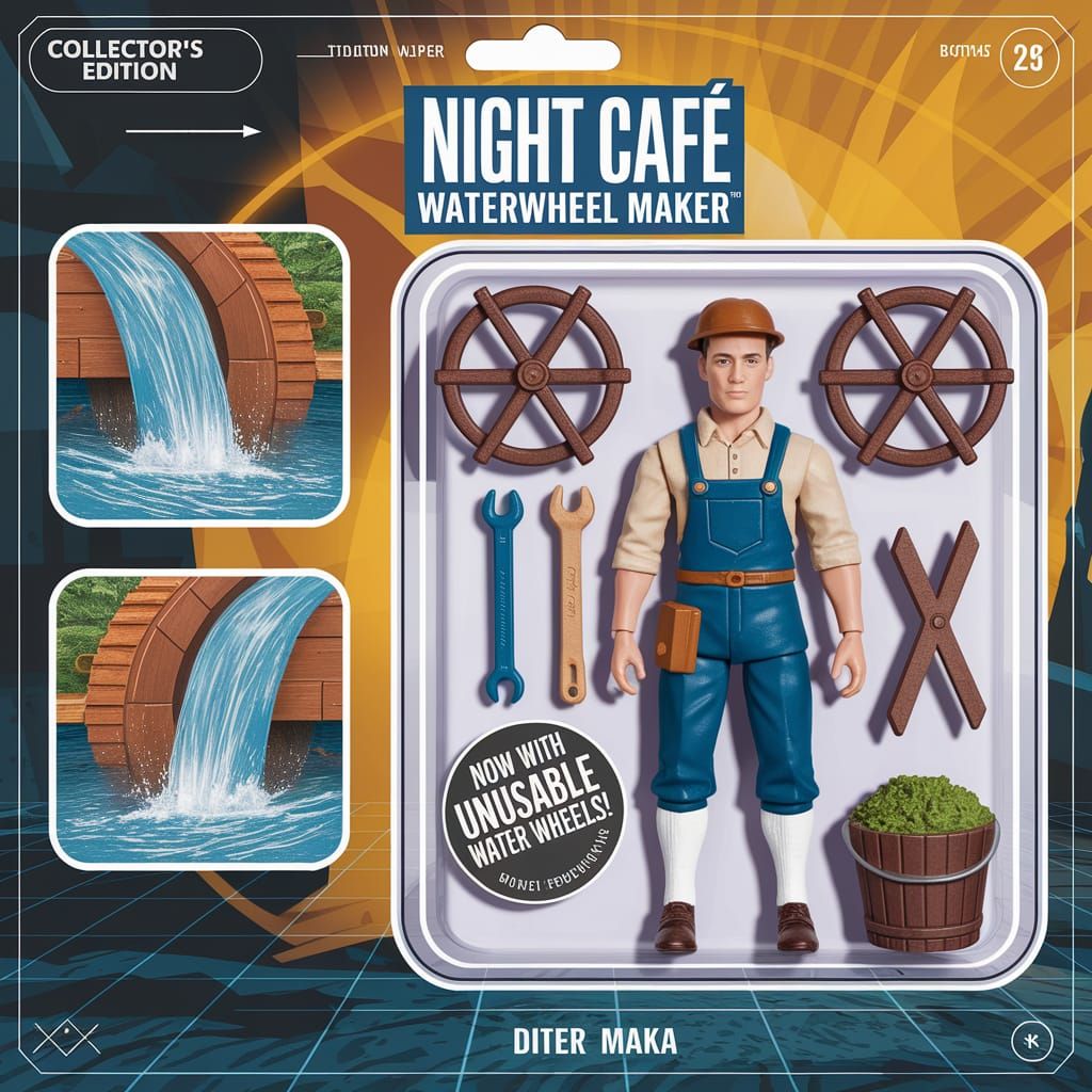 Solarpunk Waterwheel Maker Action Figure in Collectible Pack...