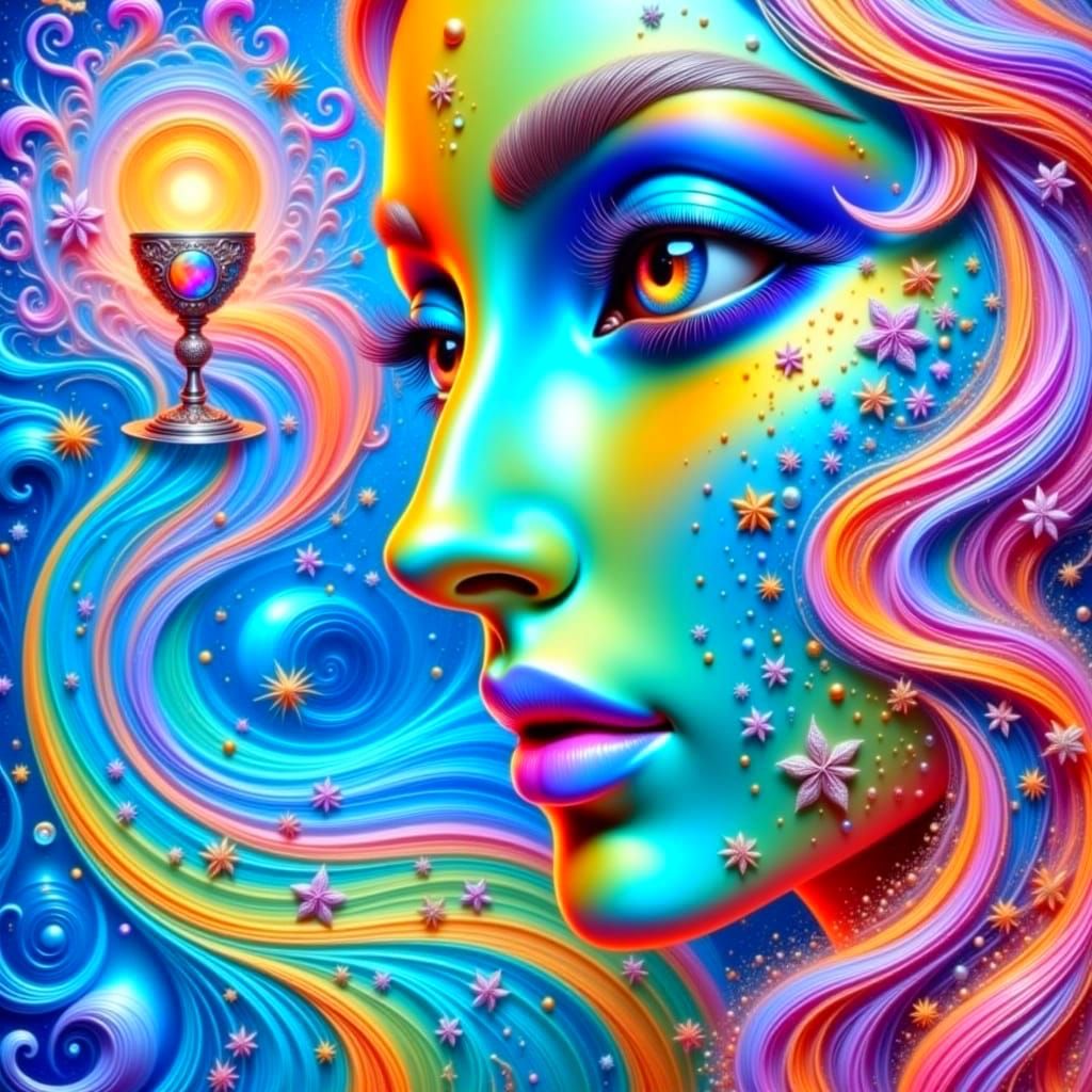Enchanted Woman of Iridescent Beauty