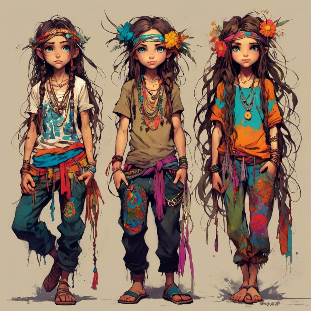 Free-Spirited Hippy Aesthetic Image