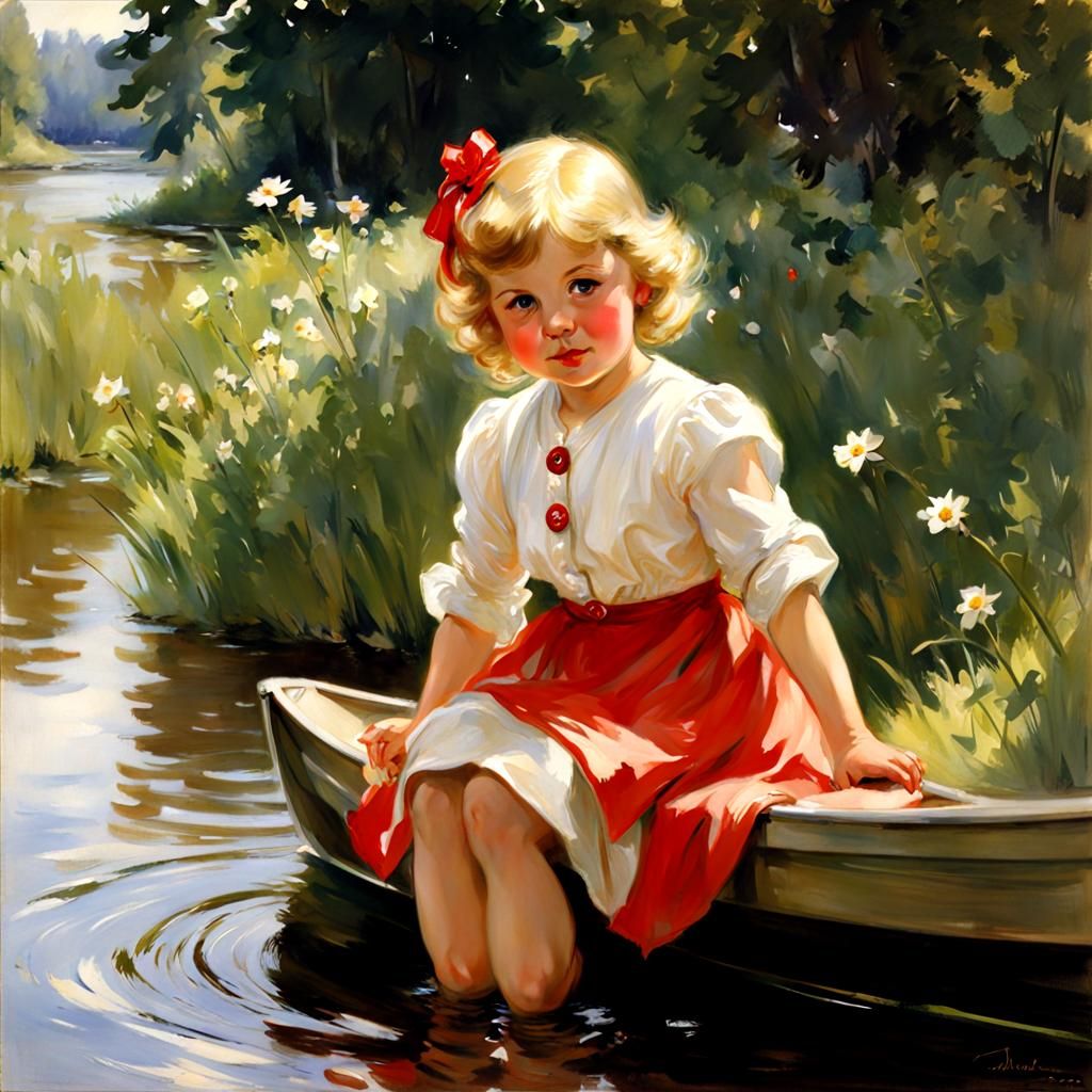 Cute as a button by Anders Zorn