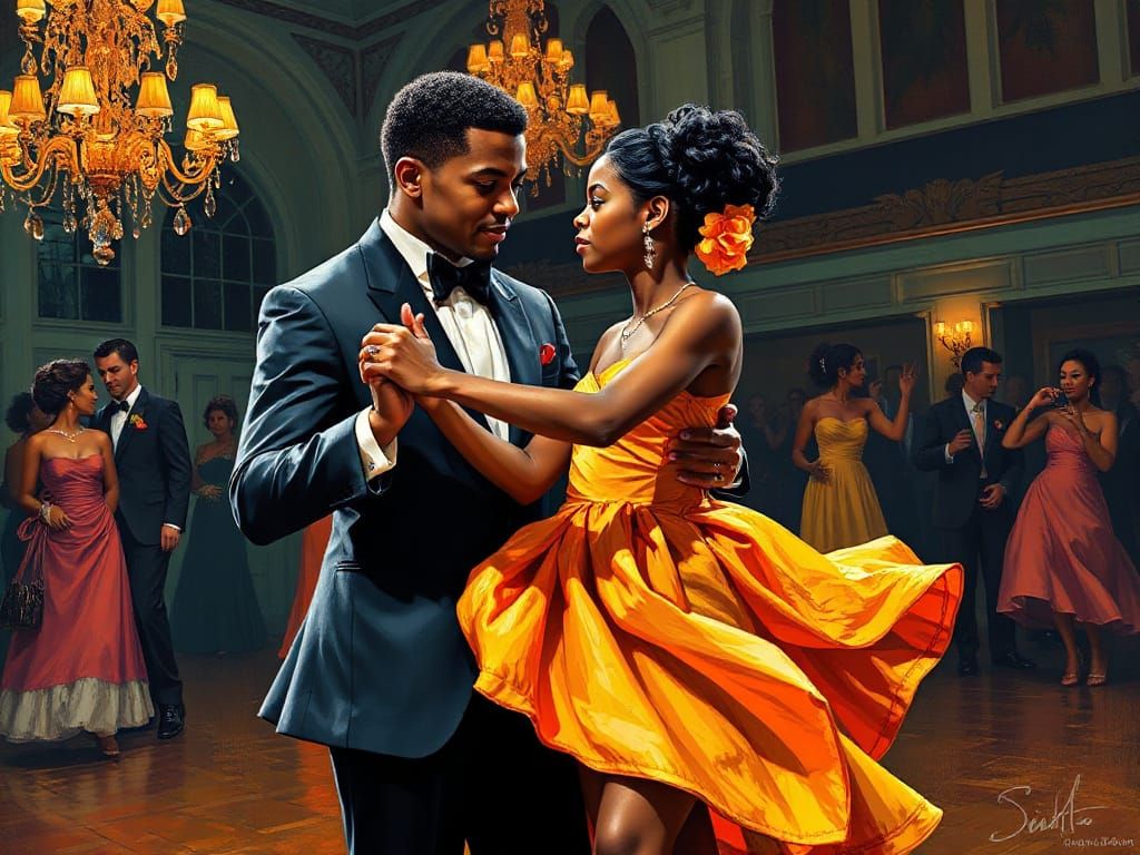 Ballroom Dance in Harmonious Artistic Style