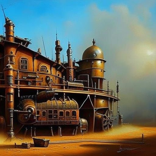 Steampunk House Inspired by Jaroslaw Jasnikowski