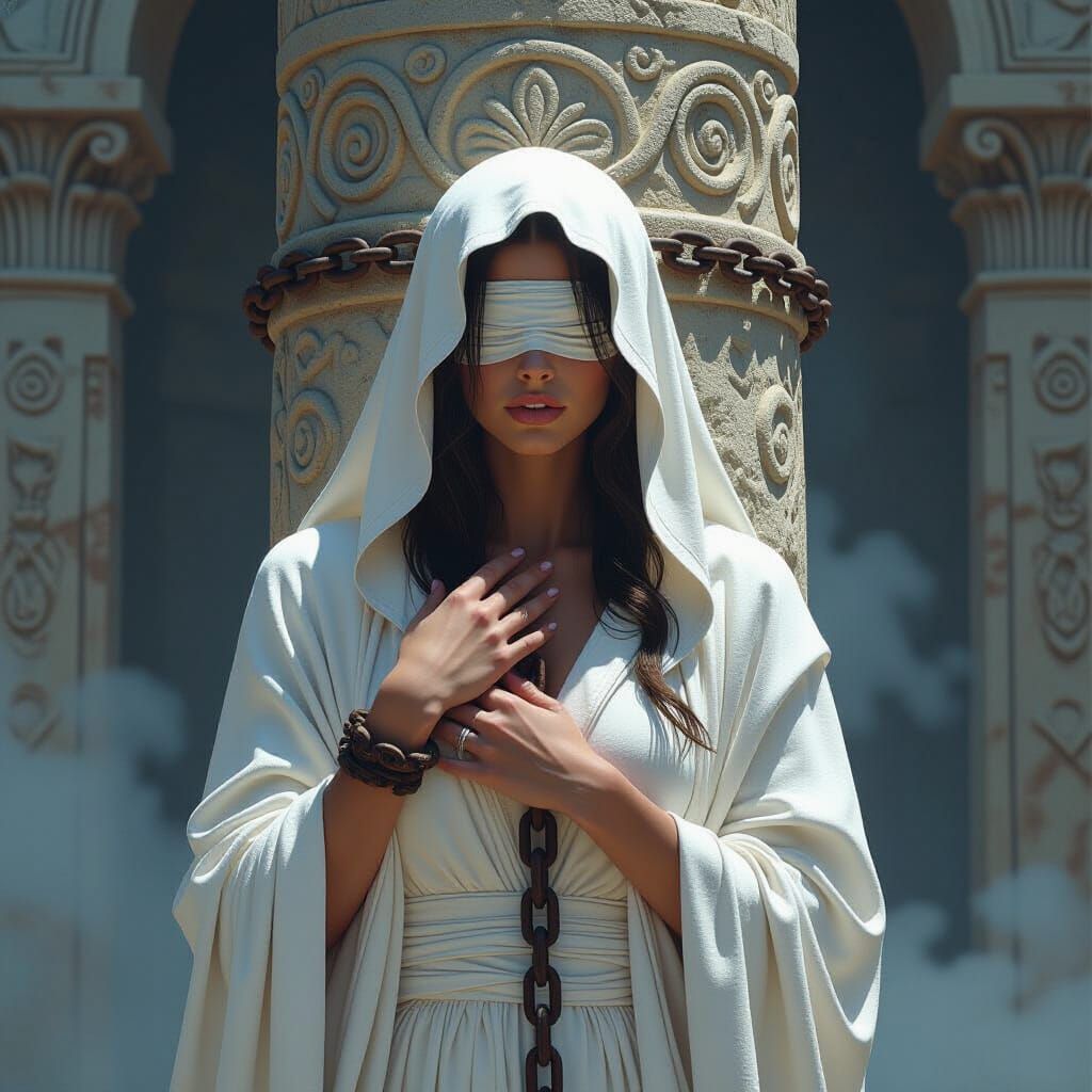 Mystical Captive: A Dark Fantasy Scene