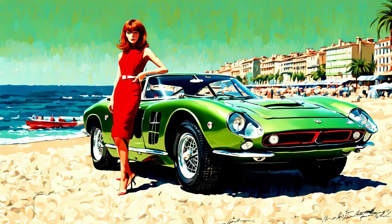Iso Grifo A3/C Bizzarrini on Nice Beach