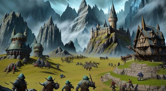 Goblins and Trolls at War: Fantasy Concept Art