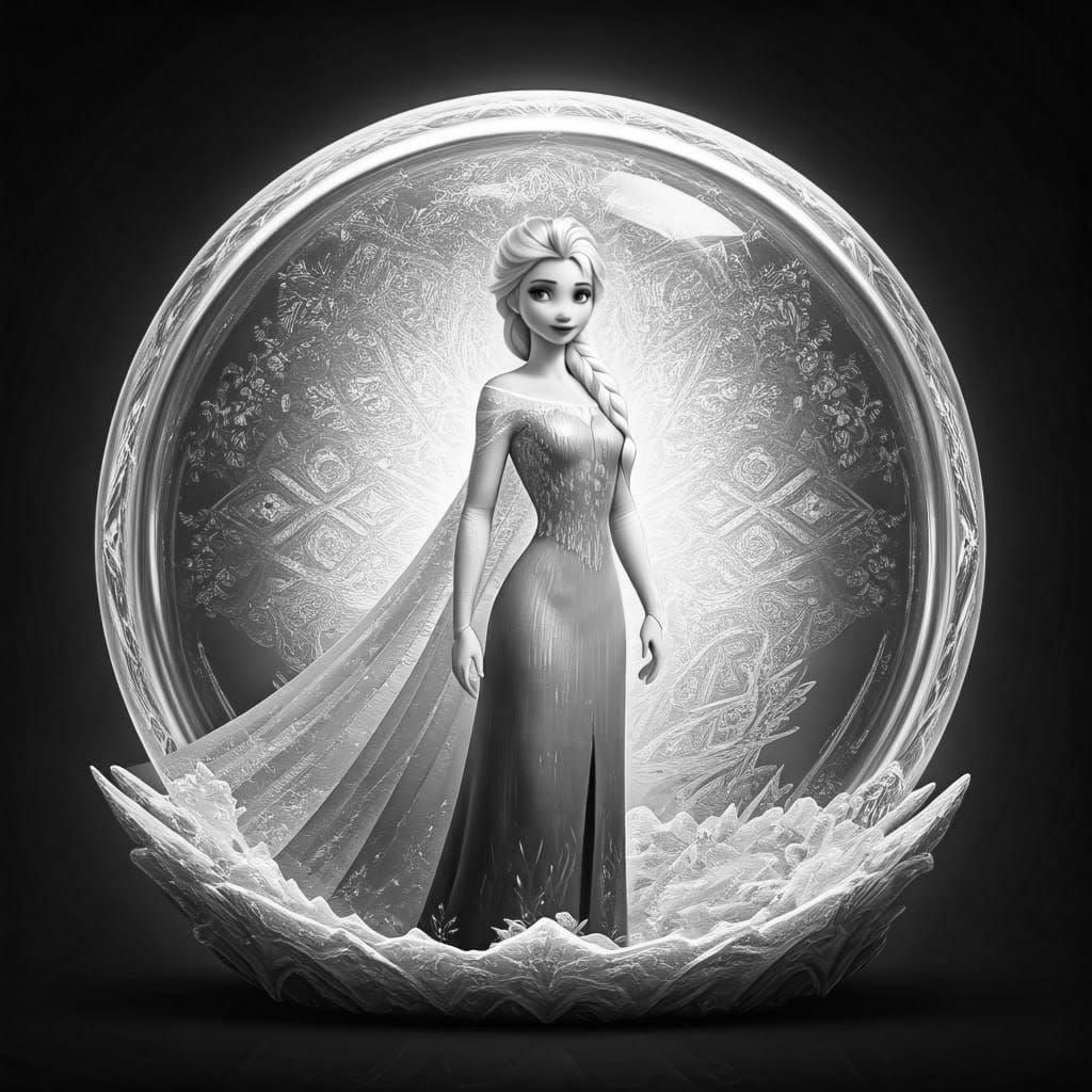 Elsa Trapped in Cosmic Sphere
