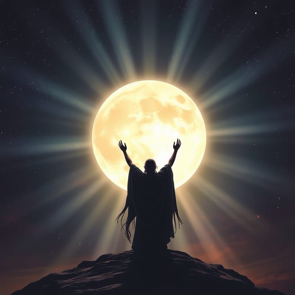 Moon Beams Transmute into a Mystical Being