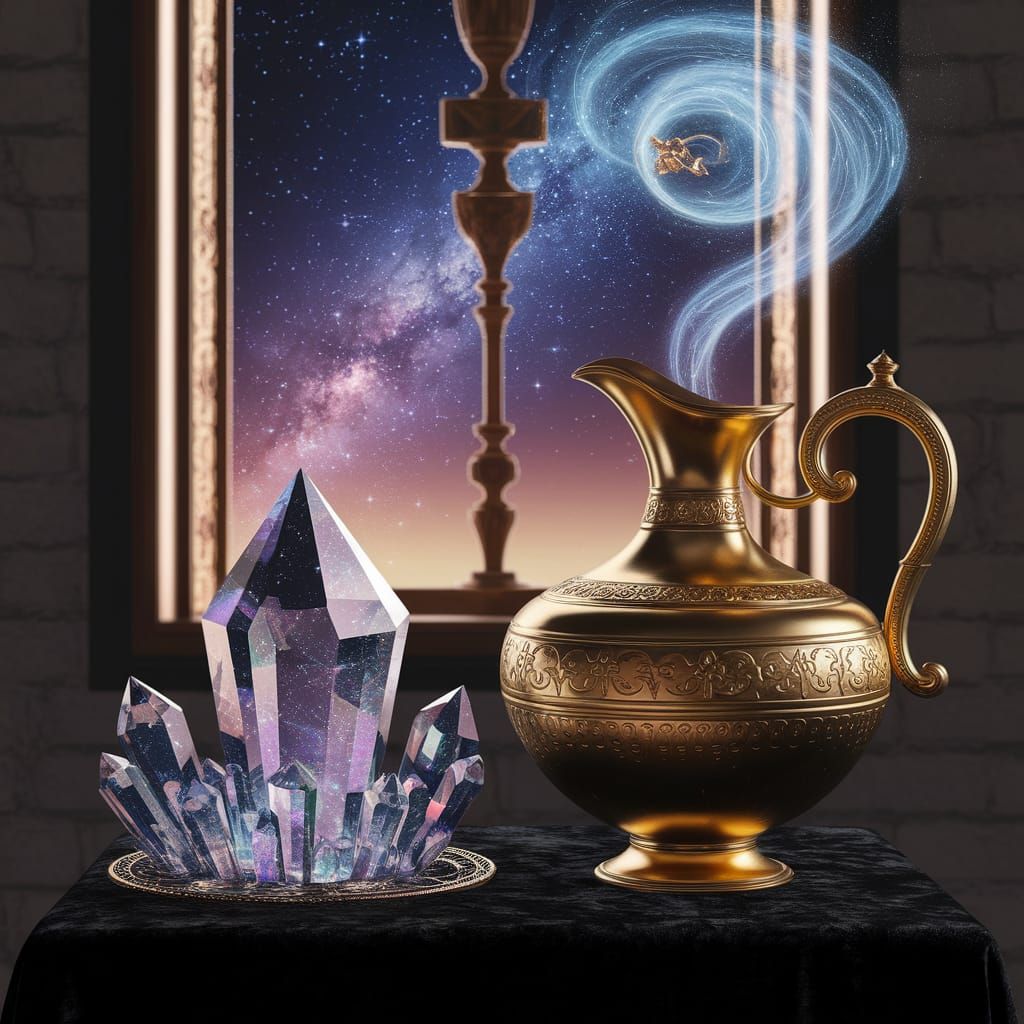 Crystal and magic lamp