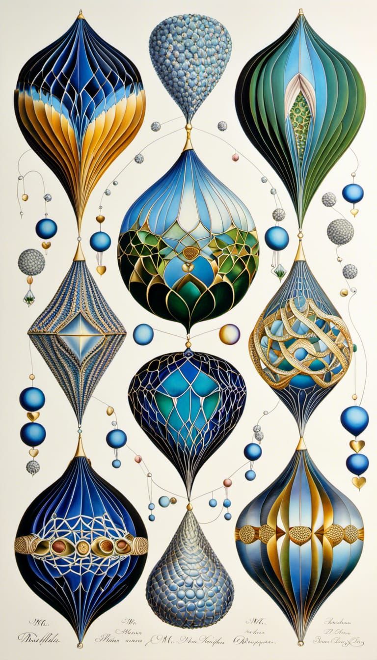 Skeletal Whale Fractal Quantum Zentangle in 3D