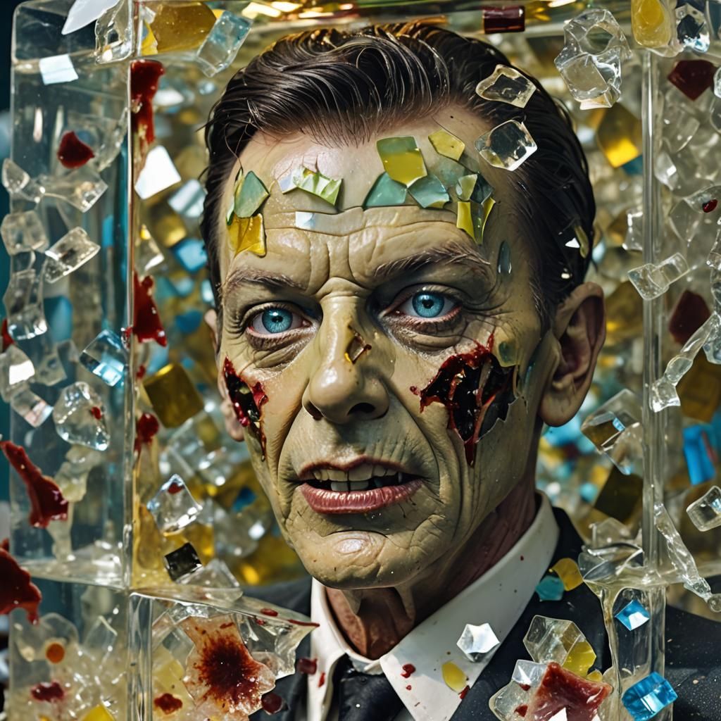 Zombie Frank Sinatra in Crystal Cube