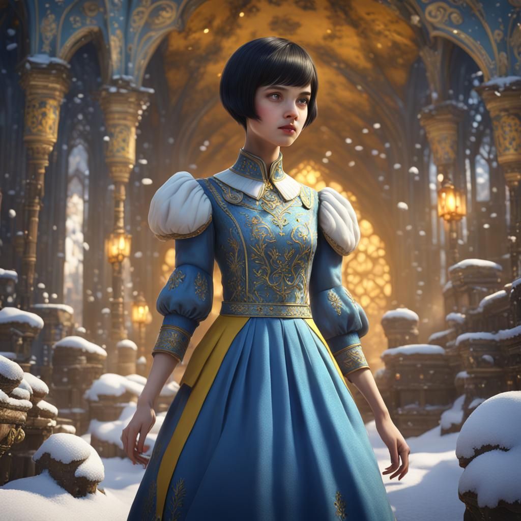 Snow White Inspired Fantasy Art in 8K