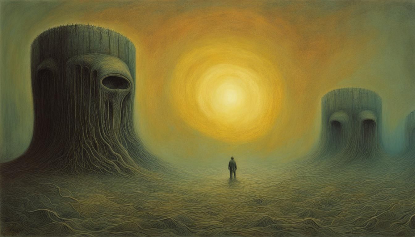 Dystopian Surrealism: A Dark Landscape