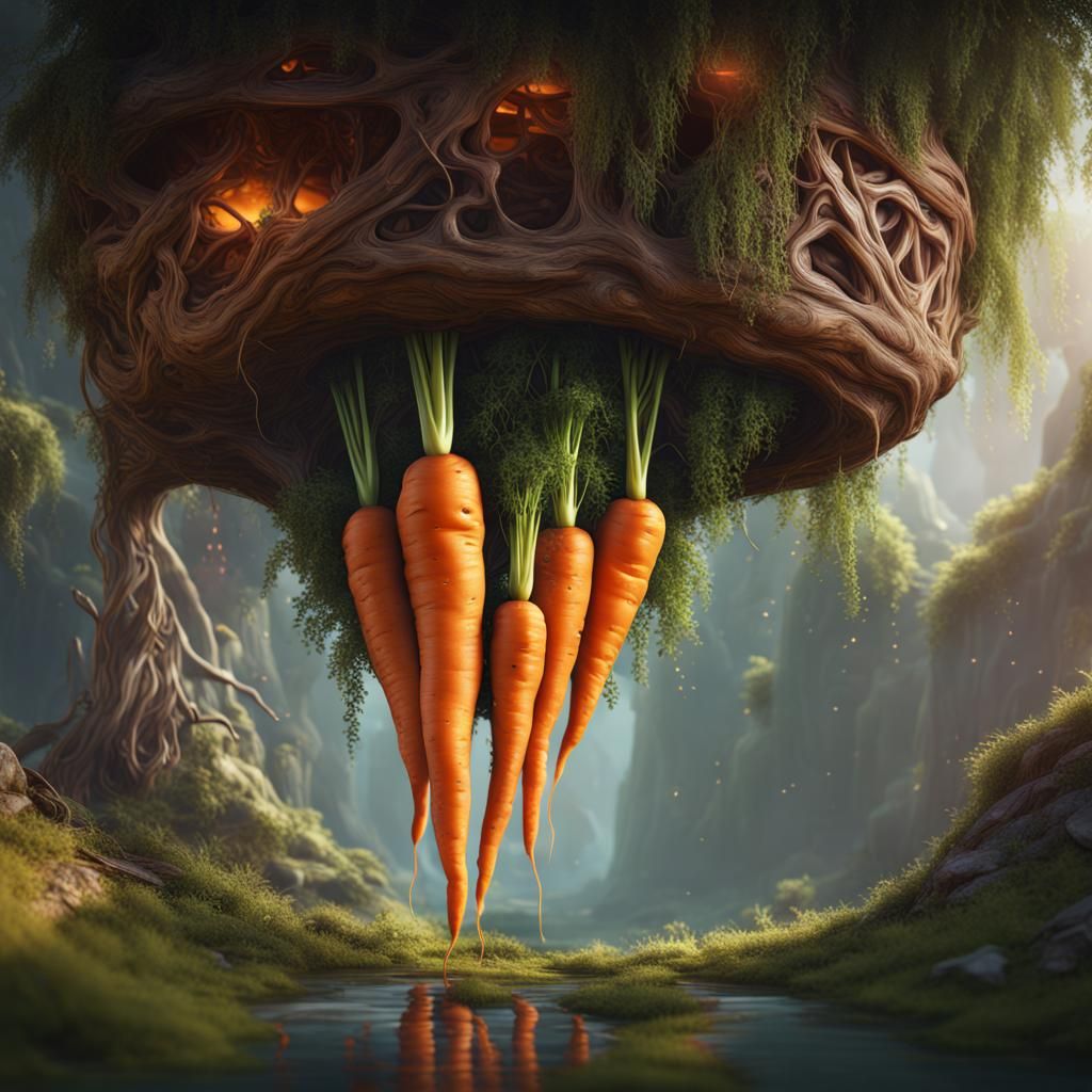 Carrot in Bird's Nest Soup: Detailed Matte Painting