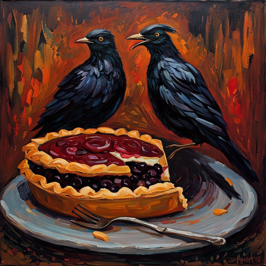 Vintage Gothic Pie: A Neo-Impressionistic Horror