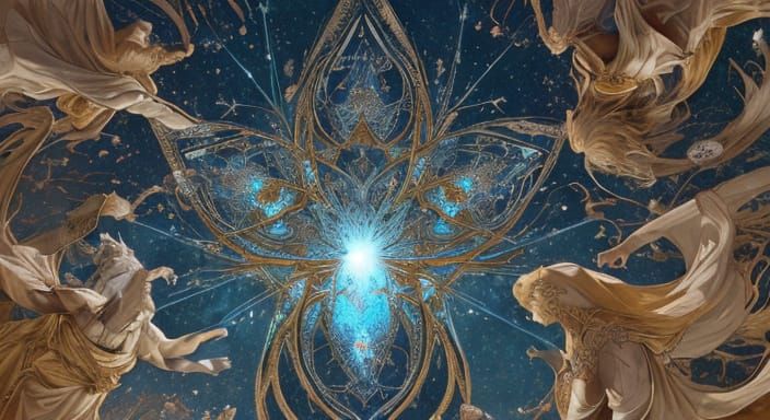 Surreal Landscape of Divine Intervention and Nature's Harmon...