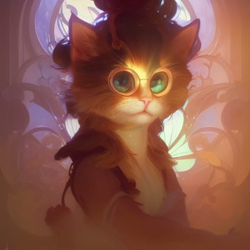 Renaissance Kitty: Hyperdetailed Concept Art in 8K