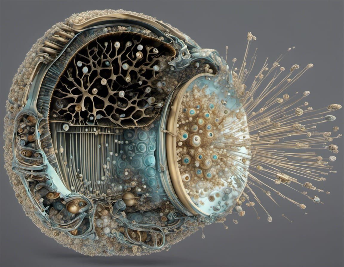 Cyberpunk Diatom Brain Exploding Apotheosis Masterpiece