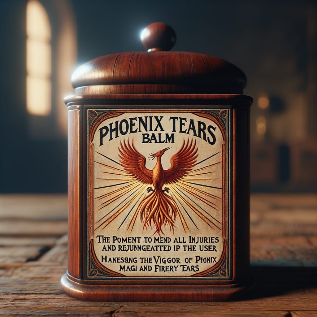 Phoenix Tears Balm in Art Nouveau Style