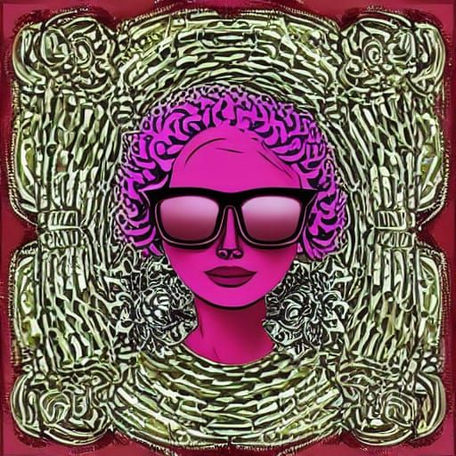 Baroque Floral Dreamscape in Vibrant Pink