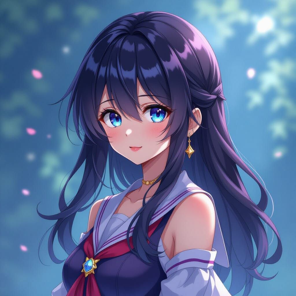 Shamsa Anime Character Art in Manga Style