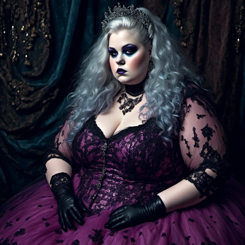 Gothic Woman in Haute Couture Magazine Photo