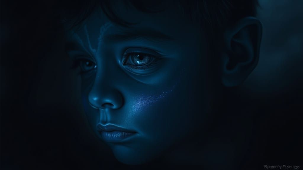 Mystical Starlight Portrait of a Velanyx Child