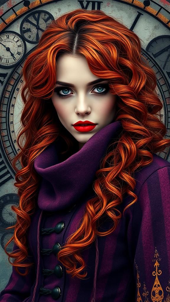 Most beautiful attractive Gothic woman, breathtaking, perfec...