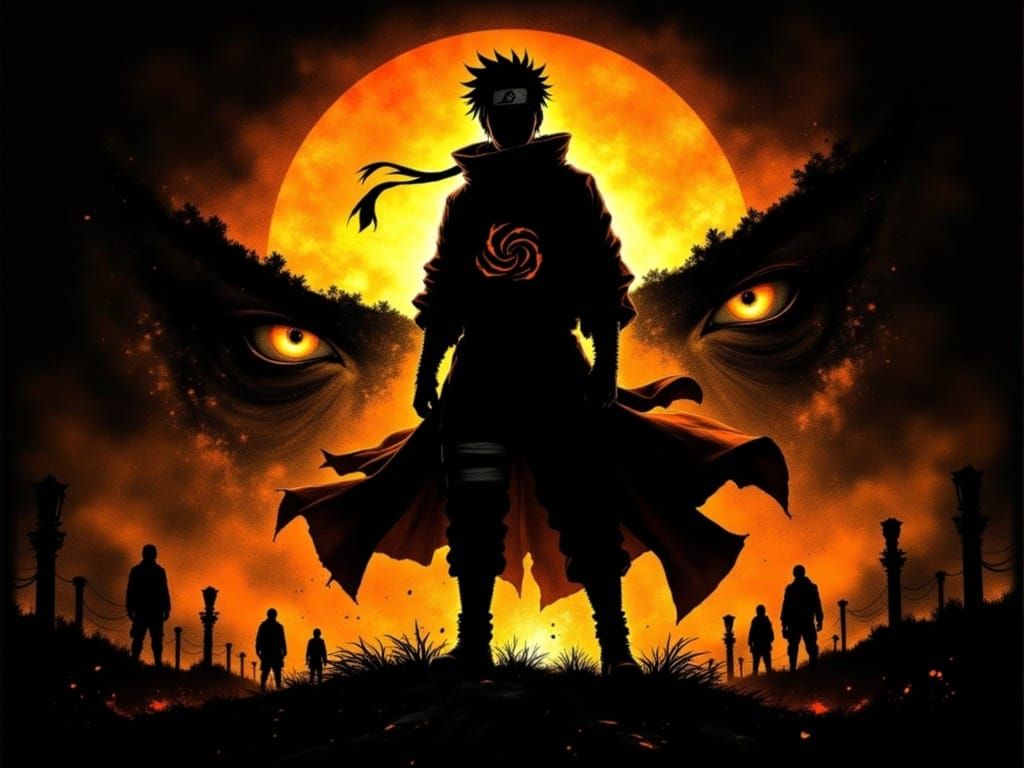 Naruto Uzumaki Embodies the Will of Fire in Stunning Silhoue...