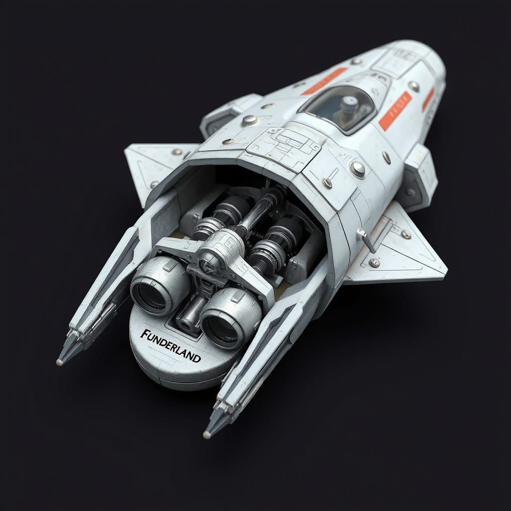 Hyperrealistic Spaceship Model in Sci-Fi Style