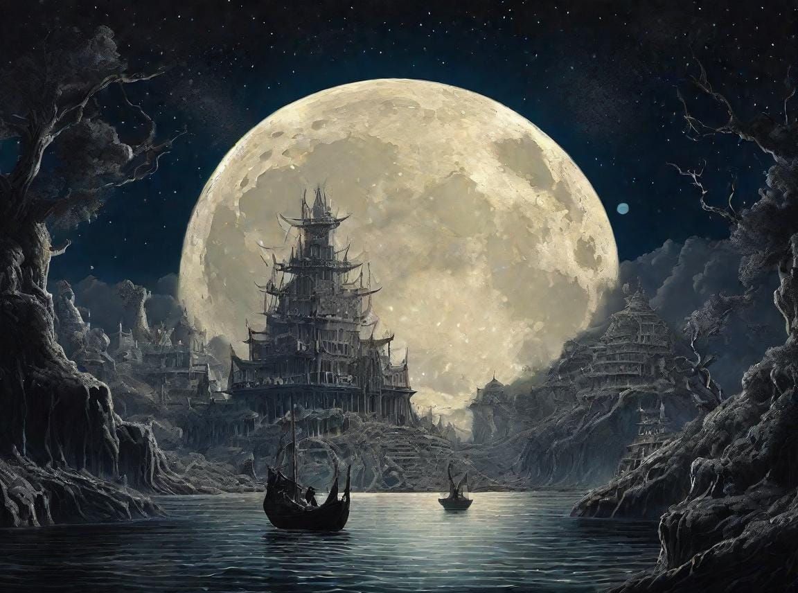 Diaphanous Infaunal Creatures Glowing in Moonlight