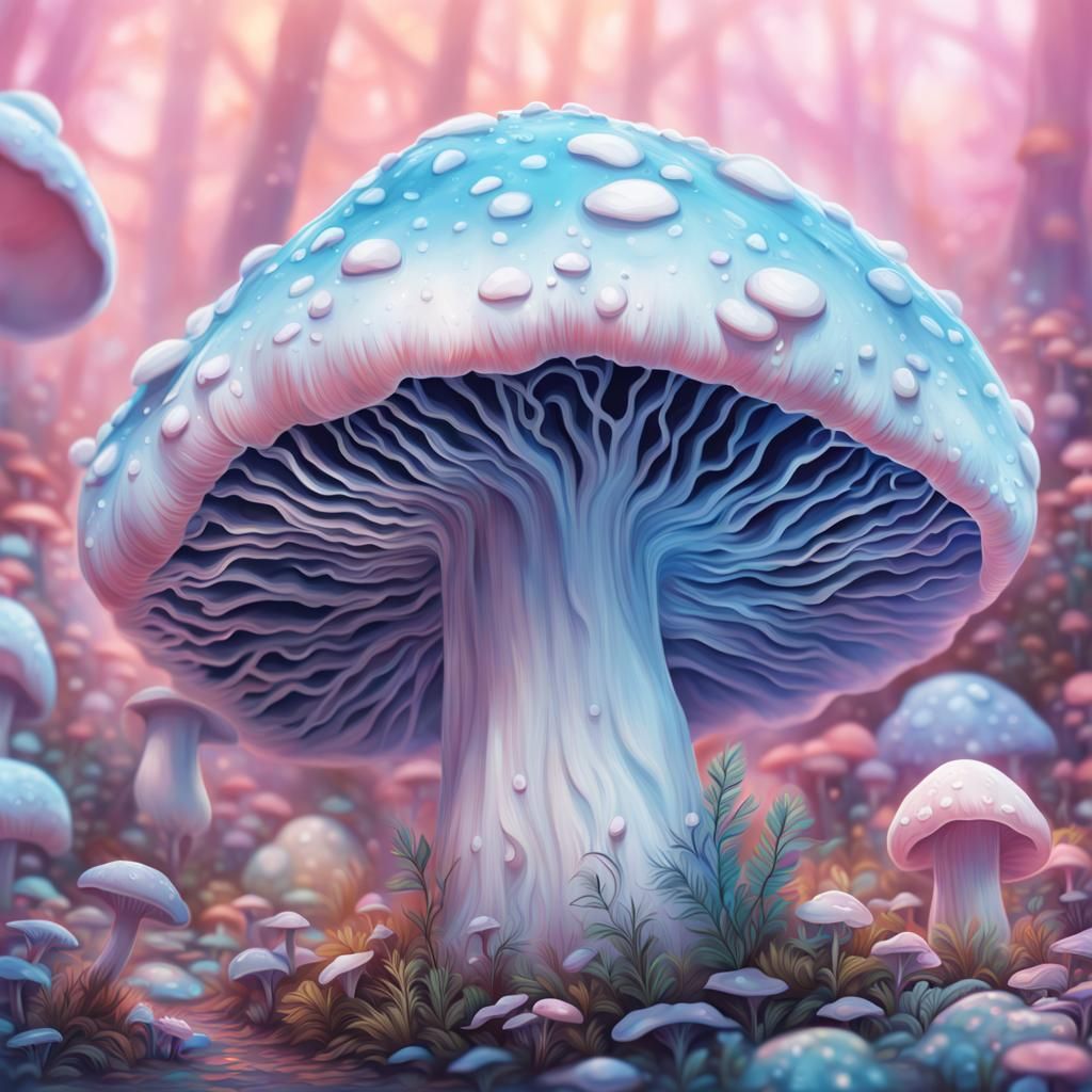 Transgender Pride Mushroom