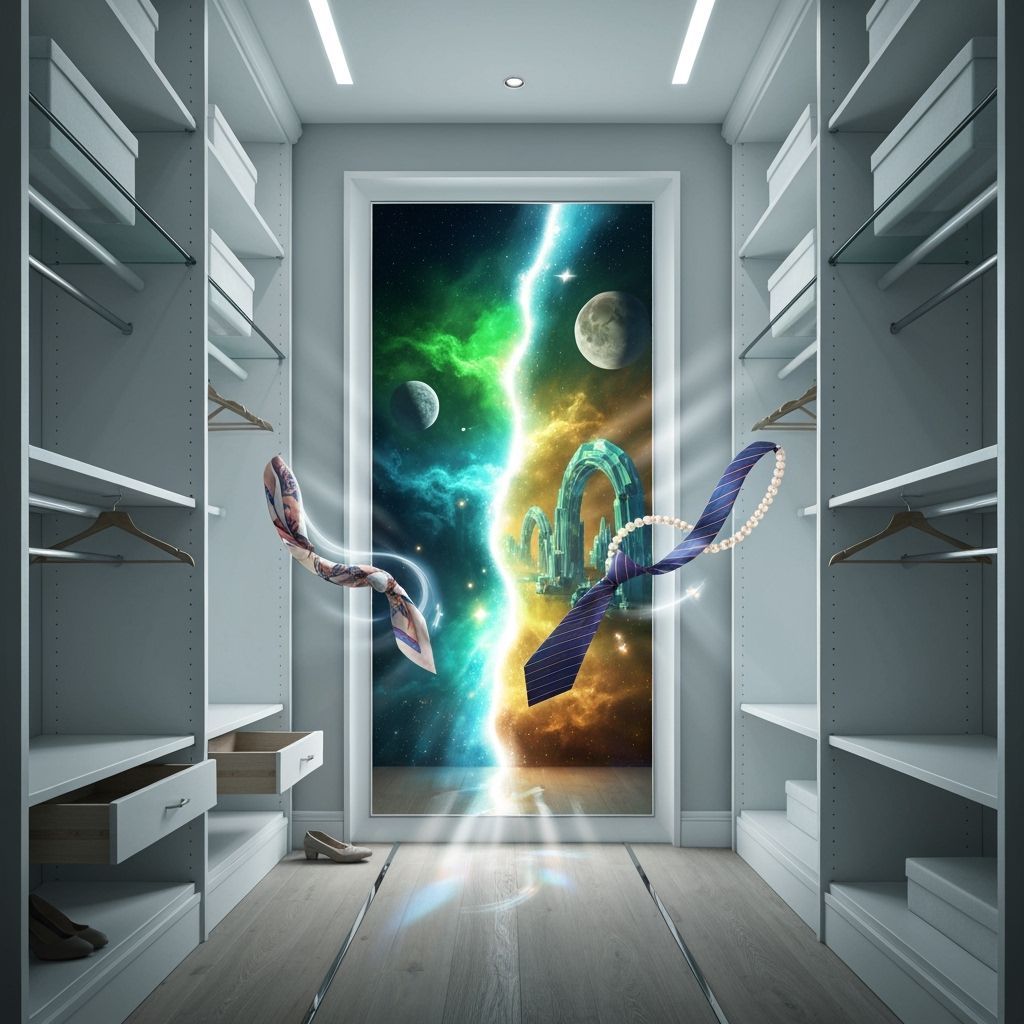 Cosmic Portal Opens in Minimalist Dressing Room