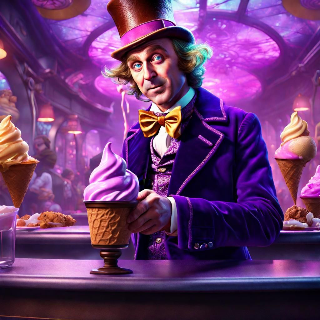 Willy Wonka and Violet's Ice Cream Feast